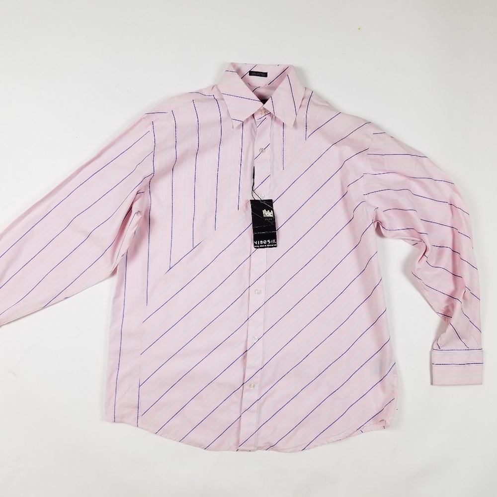 Vibes Casual Button Down  Shirt Size Large
